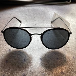 Ray-Ban round double bridge black/gray